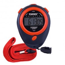 Секундомер "TORRES Stopwatch", арт.SW-002, часы, будильник, дата, шнур с карабином, черно-красный