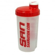 San shaker cup clear with red lid